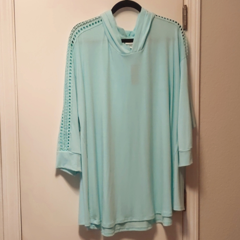 Knit Hoodie w/ 3/4 Sleeves - 22/24